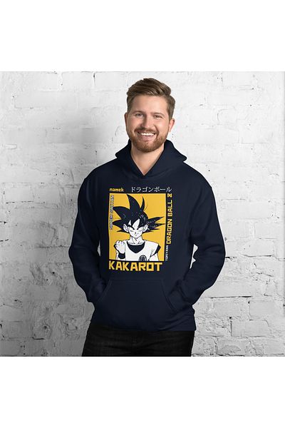 Moda Glo Unisex Kakarot Dragon Ball z Φούτερ με κουκούλα