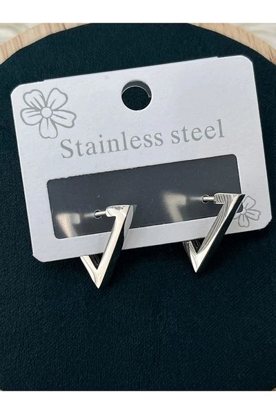 YASİN TOPÇU Steel Silver Earrings