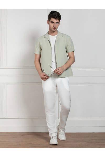 Dennis Lingo By Styli Solid Casual Shirt with Button Placket