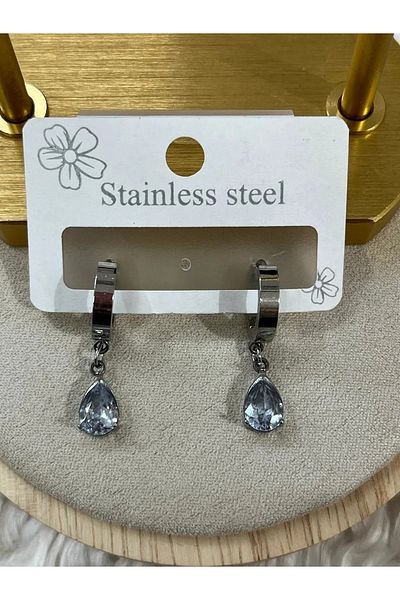 YASİN TOPÇU Steel Silver Earrings