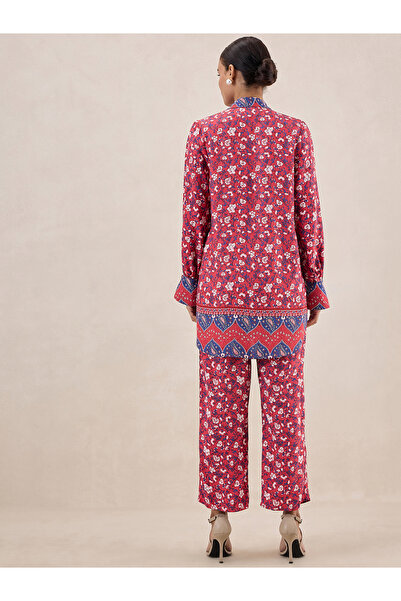 Femmella By Styli Floral Print Longline Shirt & Trouser Co-Ords