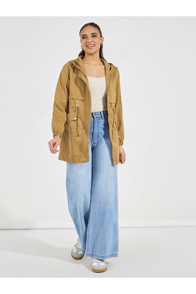 Styli Regular Fit Longline Utility Jacket with String