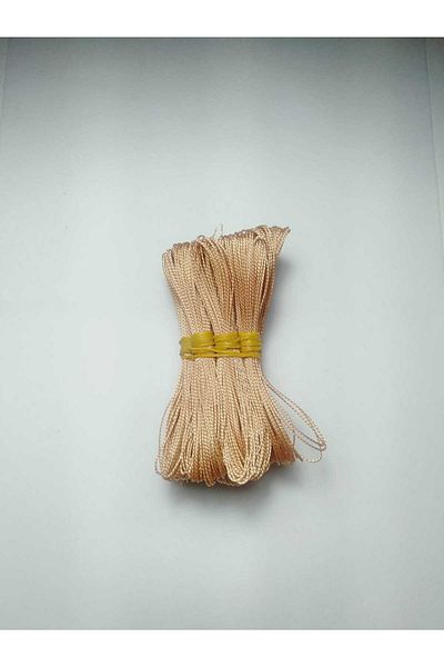 Eskişehir hobi sanat 1 μέτρο 50 τεμάχια νάιλον σκληρό 0,6 mm κλωστή χάντρες προσευχής ανοιχτό καφέ χρώμα Σύνολο 50 μέτρα