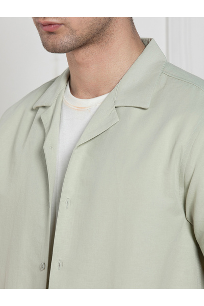 Dennis Lingo By Styli Solid Casual Shirt with Button Placket