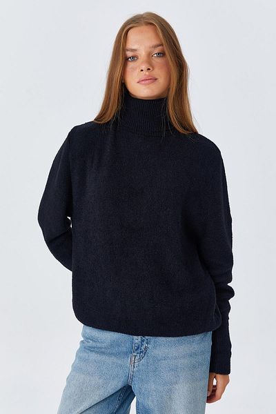 Mixray 6278 Model Bearded Black Fisherman Knitwear Sweater