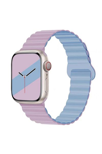 UnDePlus Xiaomi Redmi Watch 5 Active/Lite Amazfit Gtr 2E - 47mm Pace 1/2 Double Color Magnetic Strap with Lanyard Bh5