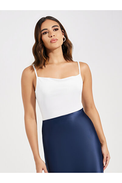 Styli Strappy Cowl Neck Bodysuit