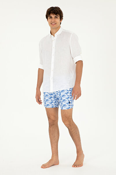 U.S. Polo Assn. شورت السباحة الأبيض للرجال 50282938-VR013