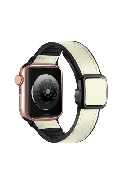 UnDePlus حبل Amazfit Pace Gtr 2 2e Lite مقاس 47 مم، حبل مغناطيسي من جلد البول...