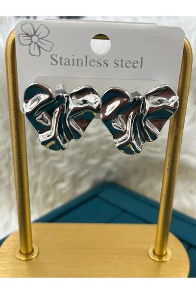 YASİN TOPÇU Steel Silver Earrings