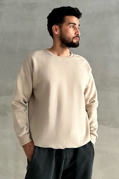zunop Ανδρικό φούτερ με λαιμόκοψη Oversize
