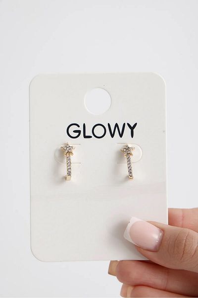 KAMPANİX New Season Gold Star Figured Women's Earrings