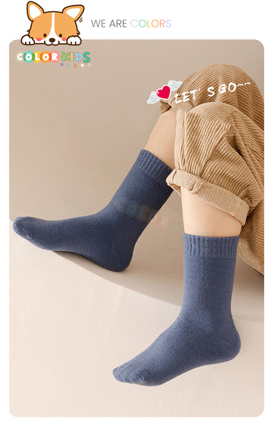 Color Socks 5 Çift Kışlık Erkek Çocuk Havlu Çorap Seti (Isı Emici)