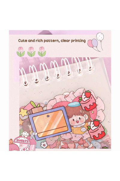 GUGUK Sweet Girl Bear Themed Sticker Book - Ggk-Dqa001