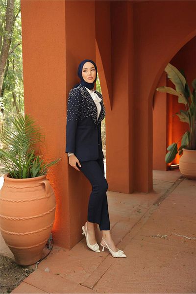 Bwest Pearl Jacket Set - 71193.015 - Navy Blue