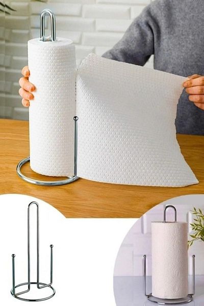 Bastonlu Metal Upright Paper Towel Holder Table Top Vertical Napkin Roll Holder