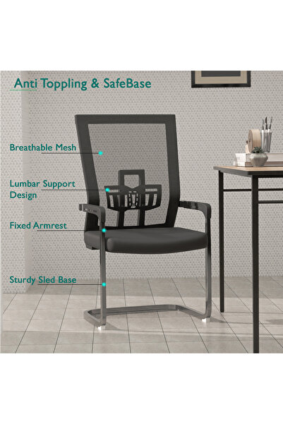 Mahmayi HY-810 Ergonomic Mesh Office Chair - Adjustable, Durable, and Comfortable - Black