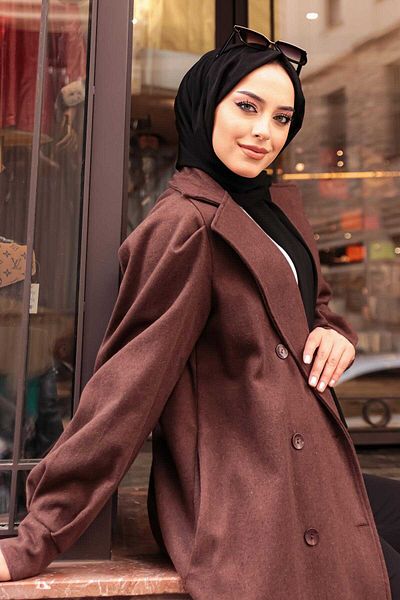 EBRUTESETTÜR Balloon Sleeve Stamp Coat