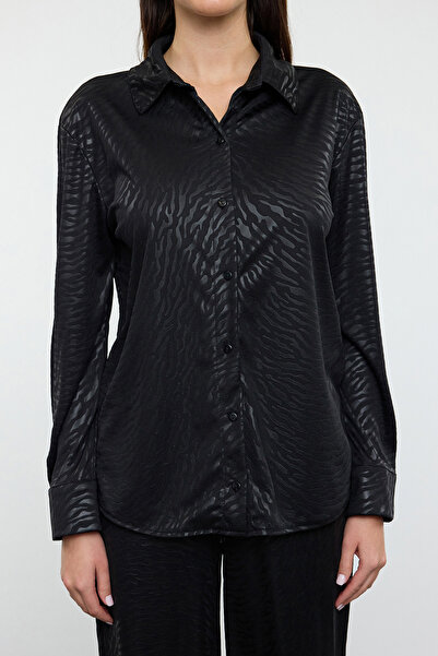 Trendyol Collection Black Animal Patterned Knitted Top and Bottom Set Tpraw25Au00003