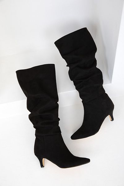 SOHO Black Suede Women's Boots 17546