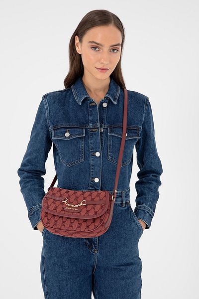 Pierre Cardin Geantă de umăr de damă roșie Claret 05PO24K1675