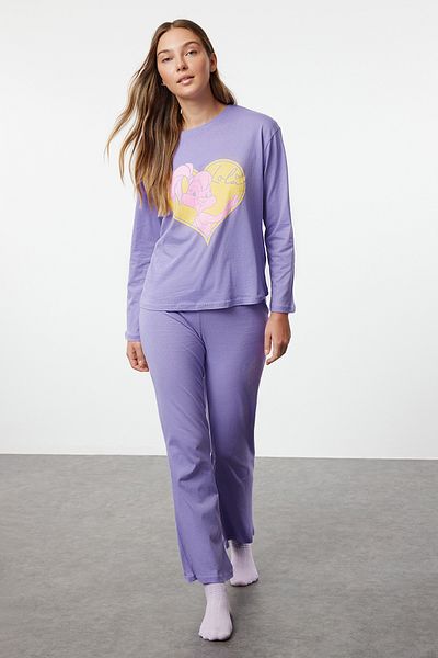 Trendyol Collection Набір піжам Lola Bunny фіолетовий Orme 100 бавовна THMAW25PT00154