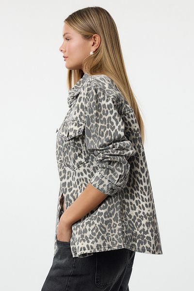 Trendyol Collection Mehrfarbige Jacke mit Tier-Leopardenmuster TWOAW25BC00030