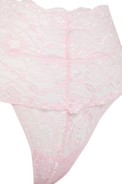 Trendyol Collection Hellrosa Spitze – kabelloses Unterwäsche-Set mit Seilträgern ohne Bügel THMAW22AU0202