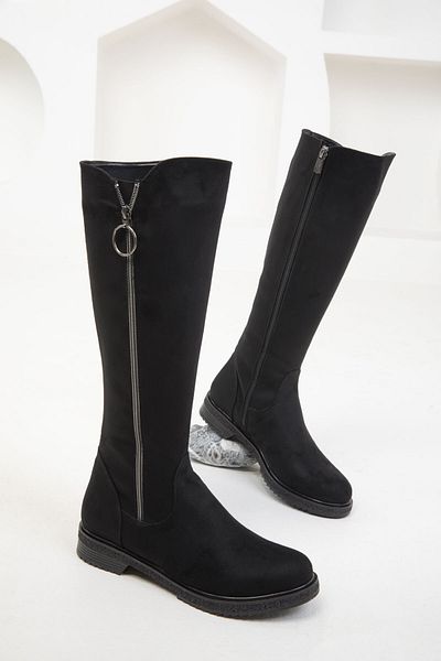 SOHO Black Suede Women's Boots 18345