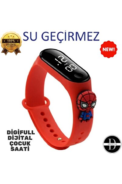 DİGİFULL Figürlü Dijital Led Çocuk Saati Dokunmatik Ekranlı Su Geçirmez