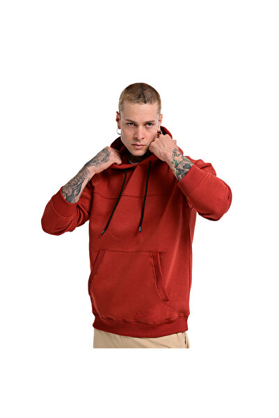 Sportive Lerida Hoodie Erkek Turuncu Günlük Stil Sweatshirt 24KU001-KRMT
