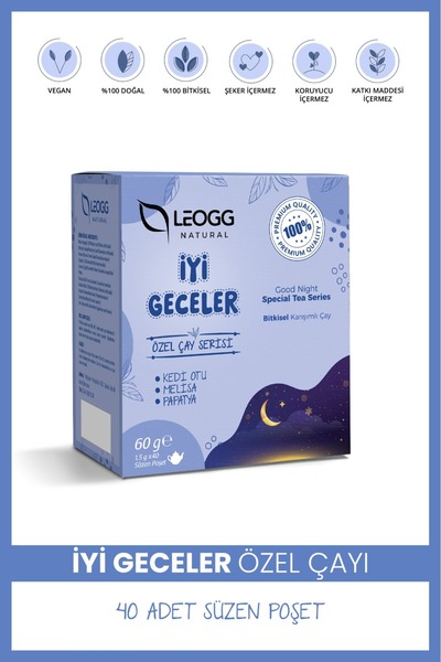 Leogg Natural شاي النوم الجيد 100% عشبي