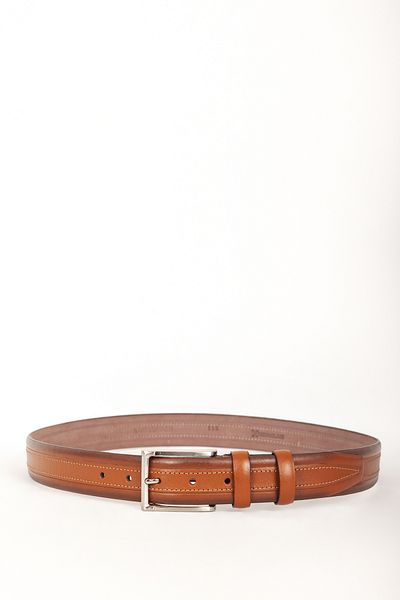 Dericlub Γνήσιο δέρμα Χειροποίητο Casual 3,5cm Διπλή Ραμμένη Ανδρική Κλασική Ζώνη 511 Ταν