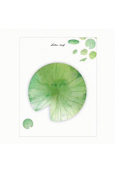 GUGUK Green Lotus Themed Post-It - Sticky Note (Ggk-Mg093)
