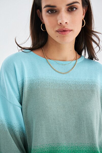 Peraluna Siri Blouse & Shorts Yazlık Triko Kadın Şort Takım - Nil Yeşili