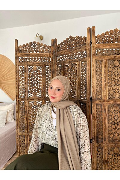 Şalland Shalland Cotton Jacquard Shawl Latte