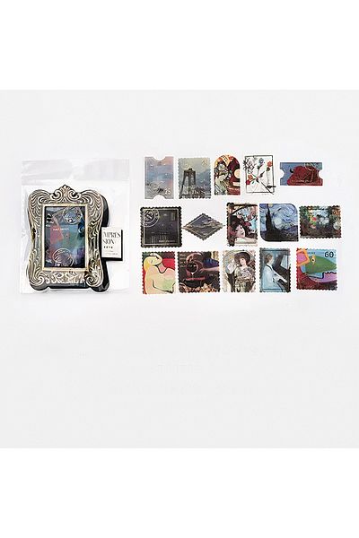 GUGUK Impressionist Stamp Themed 45 Pieces Sticker Set • Bullet Journal (Ggk-Do111)