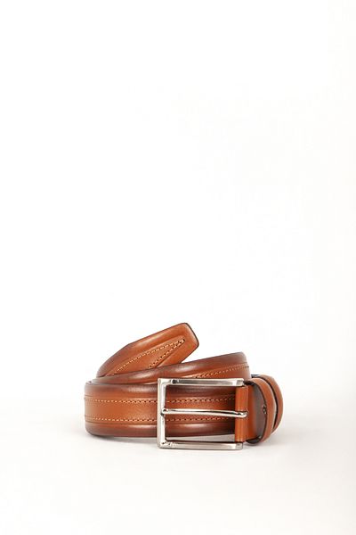 Dericlub Γνήσιο δέρμα Χειροποίητο Casual 3,5cm Διπλή Ραμμένη Ανδρική Κλασική Ζώνη 511 Ταν
