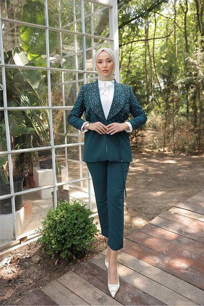 Bwest Emerald Pearl Jacket Set - 71193.032