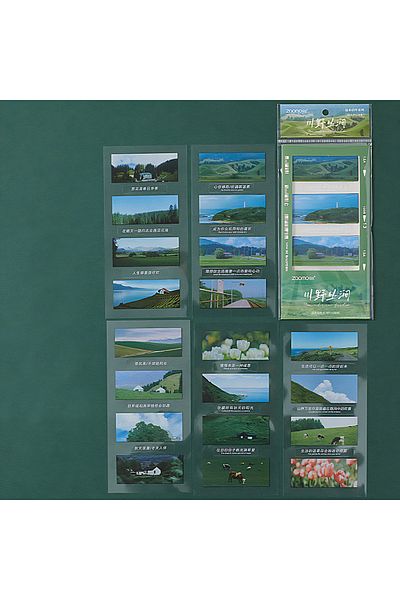 GUGUK 5 Different Design Grass Nature Themed Pet Index Sticker - Post-It Sticky Note