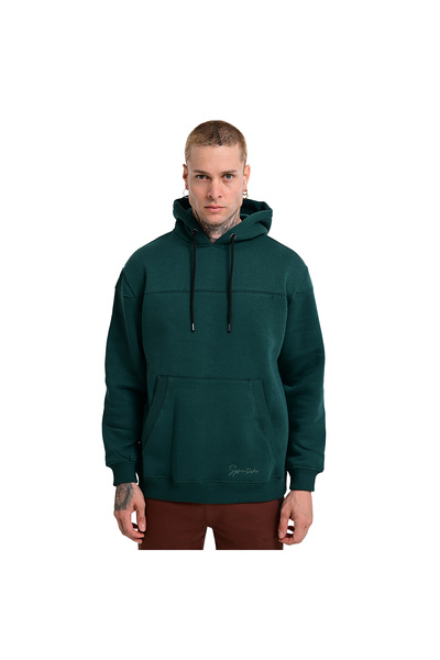 Sportive Lerida Hoodie Erkek Yeşil Günlük Stil Sweatshirt 24KU001-YSL