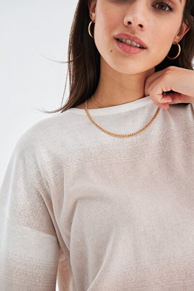 Peraluna Siri Blouse & Shorts Yazlık Triko Kadın Şort Takım - Bej