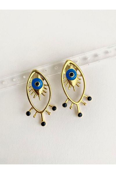 ı feel free more then ever that moment Evil Eye Beaded Eye Design Fish Earrings