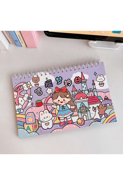 GUGUK Sweet Girl Bear Themed Sticker Book - Ggk-Dqa001
