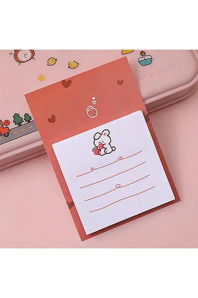 GUGUK Strawberry Rabbit Themed Colorful Note Set • Post-It • Sticky Note (Ggk-Mbw046)