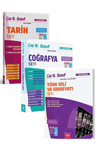 Çap Yayınları Çap 9. Sınıf Tarih Coğrafya Türk Dili Fasikül Konu Seti