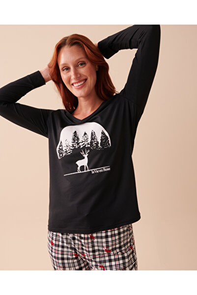 La Vie en Rose Deer Print Super Soft Long Sleeve Shirt
