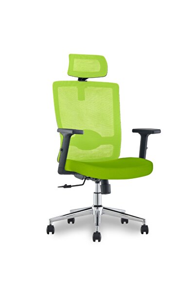 Mahmayi كرسي مكتب أخضر Sleekline T01B مريح - ارتفاع توضيحي، مبطن، قاعدة من ال...