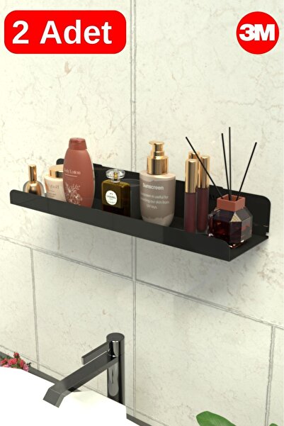 risingmaber Ultra Güçlü 3m Yapışkanlı Siyah Çok Amaçlı Banyo Düzenleyici Orga...