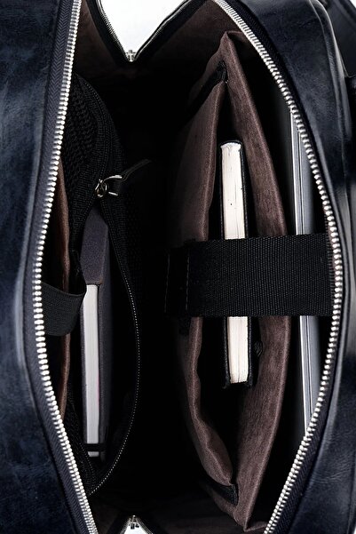 Sevinç Çanta Deridense Organizer Laptop Premium Vegan Deri Sırt Laptop Çantası Unisex